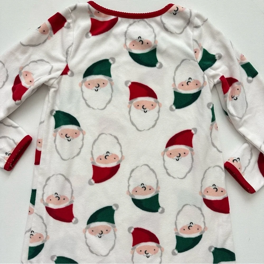 Carter's White and Red Santa Nightgown Size 6-7 Girls